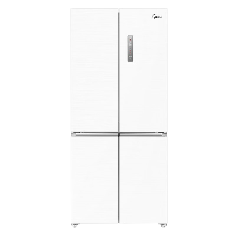 美的(Midea)60cm薄系列十字双开四开门多门超薄嵌入式风冷家用白色智能电冰箱一级双变频MR-457WUSPZE白