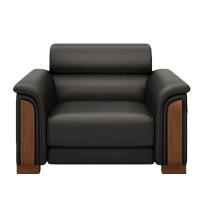 宜掌柜 办公沙发单人位真皮98*79*82cm张