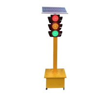 宇斯顿四面三灯(圆)太阳能可移动信号灯