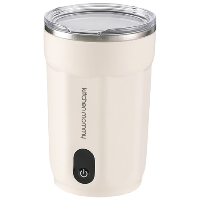 苏宁宜品推荐厨创妈咪磁力搅拌咖啡杯白色400ml高效低噪快速均匀打蛋