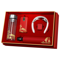 优彩嘉 政治生日纪念套装 数显玻璃杯+充电宝+伞+护颈仪+耳机 ZZTZ-28 套