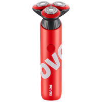 苏宁宜品三刀头旋转电动剃须刀 PQ9700 珊瑚红 全身水洗低电量显示45分钟长效续航