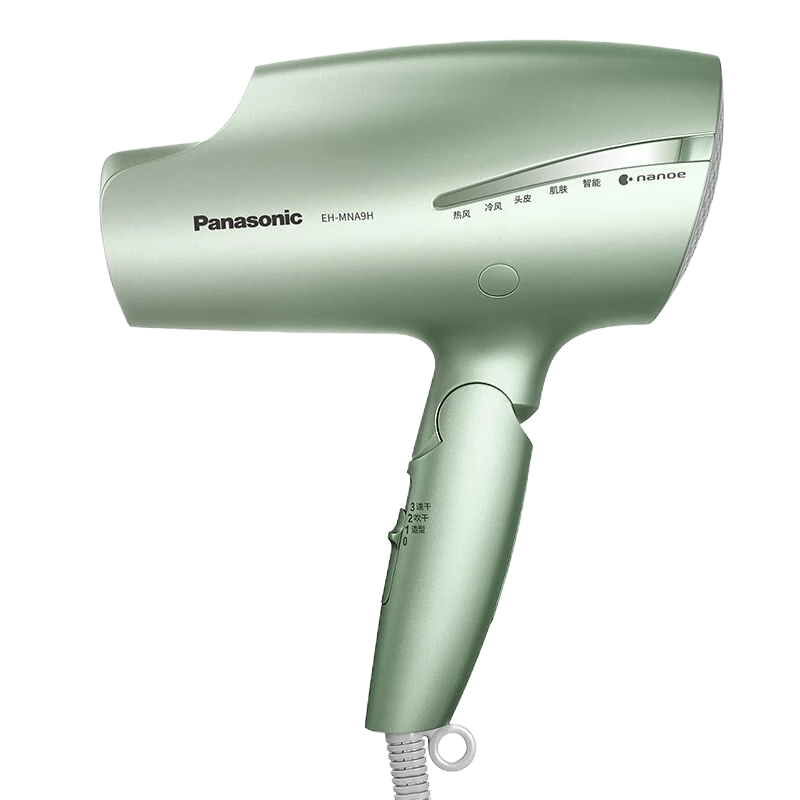 松下(Panasonic)电吹风机EH-MNA9H家用吹风筒负离子电风吹大功率9h智能冷热风纳米水离子全新9系纳诺怡
