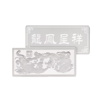 Alice珠宝 龙凤呈祥 足银999投资白银 工艺银条 1000g