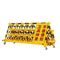 盛辉嘉业 移动拒马路障翻板升降柱道路防撞栏阻车器挡车地刺破胎器隔离栏定制