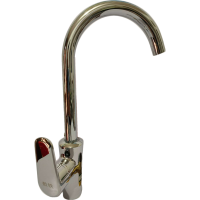 数铁铜冷热菜盆美标大弯混合龙头通用型个