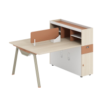 大匠杉 办公桌电脑桌职员桌双人位1.55m DPFZ057