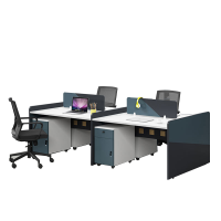 苏宁 金菲罗格 办公家具 简约现代员工屏风桌 面对面两人位