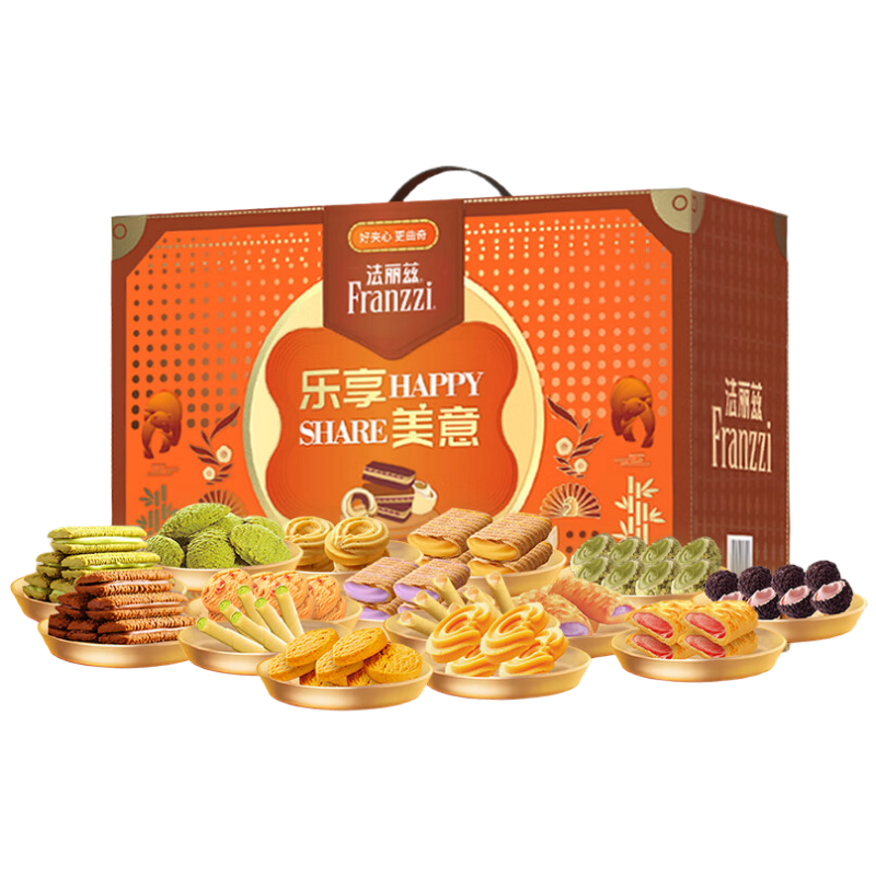 苏宁宜品原味曲奇饼干1500克组合装美味零食大礼包无添加更健康