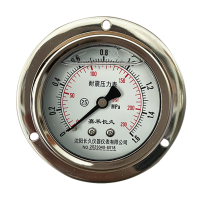 嘉禾长久 耐震压力表轴向带边 YN50ZT 0-1.6Mpa 块