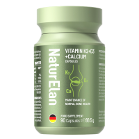 NaturElan吶兔 钙+维D3+维K2胶囊 90粒 德国原装进口 VD3+VK2维生素钙片中老年人补钙膳食营养补充剂