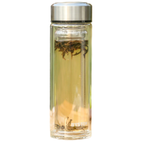 苏宁宜品渐变玻璃杯301-400ml带过滤设计通用款国产高颜值通透滤茶神器