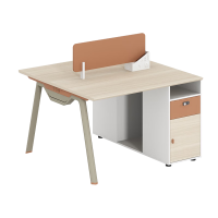 大匠杉 办公桌电脑桌屏风桌双人位1.4m DPFZ055