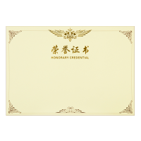 得力3231荣誉证书内芯-8K(黄)(50张/包)