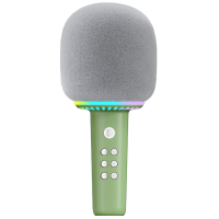 猫王灵感棒棒糖麦克风唱歌儿童话筒音响一体无线蓝牙K歌家庭用KTV 抹茶绿