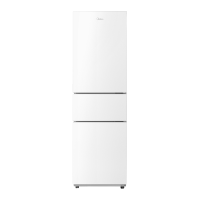 美的230三开门白色超薄电冰箱家用冷藏小型租房用官方轻音节能