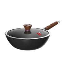 康巴赫炒锅锻打老铁锅精铁手工炒菜电磁炉明火通用30cm起多规格