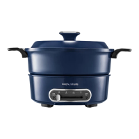 摩飞电火锅多功能易清洗手柄设计提握舒适蓝色MR9087