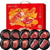 五个农民优质冷冻牛牛肉厚切健康美味低脂高蛋白