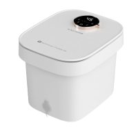 凯诗捷(KASJ)足浴盆自动按摩泡脚桶泡脚盆加热洗脚盆足疗盆送爸妈生日七夕情人节礼物 [T6旗舰款明月白]可拆卸按摩盘