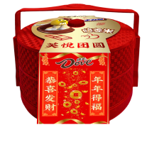 苏宁德芙 芙悦团圆 双层提篮524克宜品推荐 85%以上可可脂牛奶巧克力条状礼盒装非手工精制奢华美味