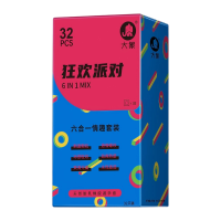 大象避孕套狂欢派对六合一[32只]超薄裸入易高潮狼牙颗粒螺纹男女夫妻情趣用品正品安全套套成人用品byt