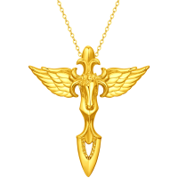 周大福马年生肖权杖飞马足金黄金(小版)吊坠计价女(工费660)EOF2046