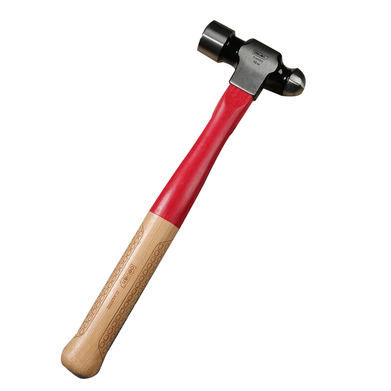 得力DL443132Z专业级木柄圆头锤 红色 32oz 单位/把