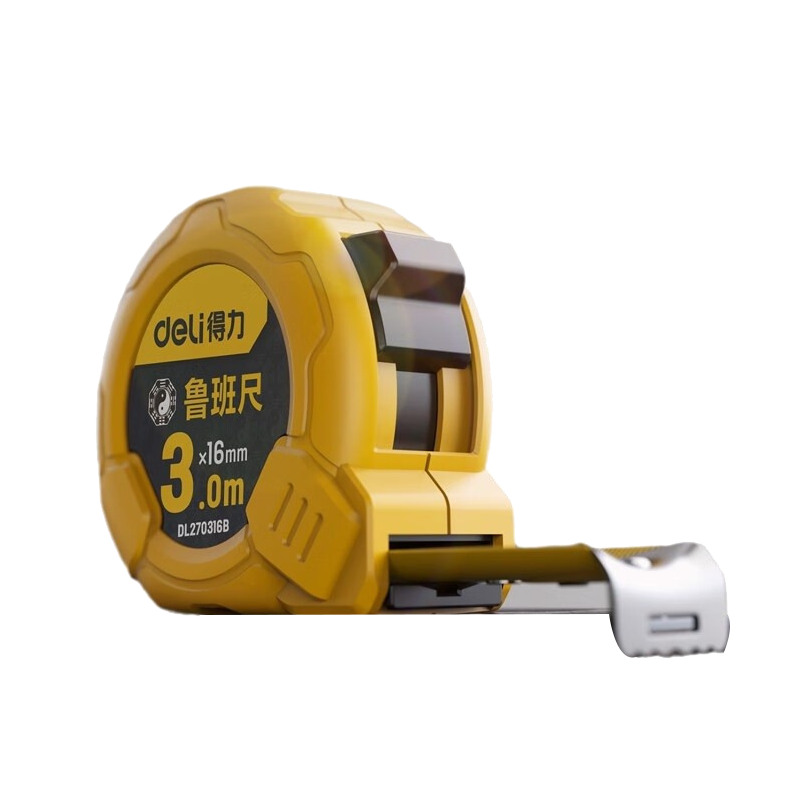 得力DL270519B鲁班尺(黄)5m*19mm 单位/把