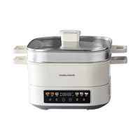 摩飞电火锅一锅两吃上蒸下炖受热均匀设计新颖清洗方便白色MR8901