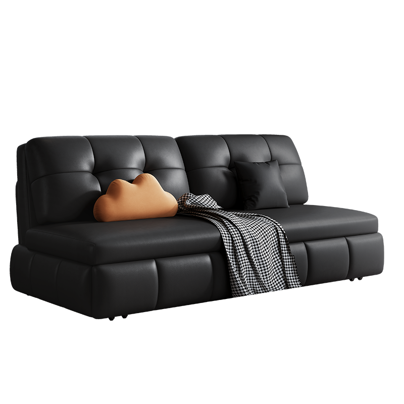 欧梵森现代简约多功能猫抓皮沙发床可折叠伸缩两用单双人客厅家用小户型沙发