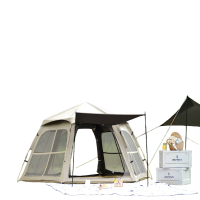 何大屋(Hodtown)传奇小镇六角黑胶帐篷 HDW1516