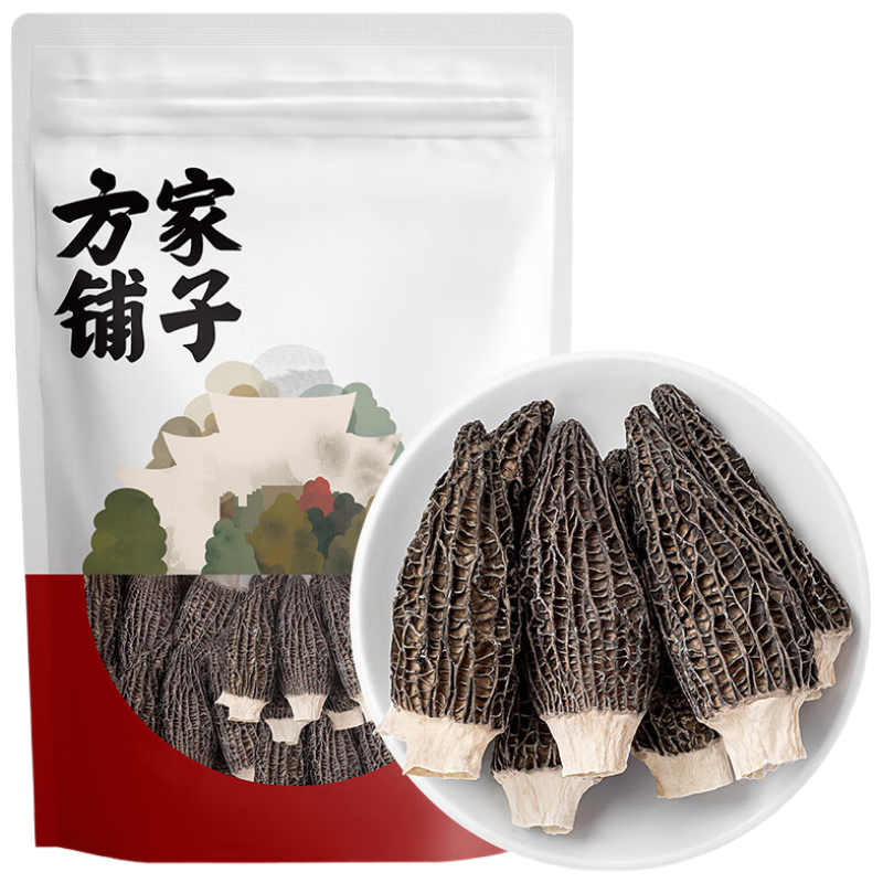 苏宁宜品推荐精选羊肚菌20克袋装珍稀野生菌菇营养健康美味佳品