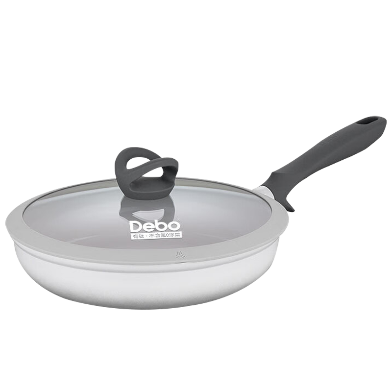 德铂煎锅26cm防烫手柄悬挂设计复合锅底导热迅速DEP-978