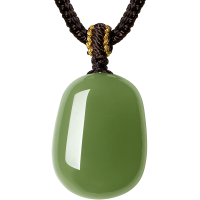周大福新中式和田玉无事牌吊坠配绳男女生日礼物[多款可选] GEV12-GEV13