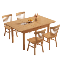 伟樽1米伸缩餐桌130*80*75cm+椅子*4套