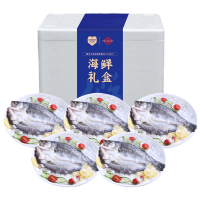 进口冷冻海水鲈鱼1500g整条锁鲜礼盒装煎炸美味保质540天