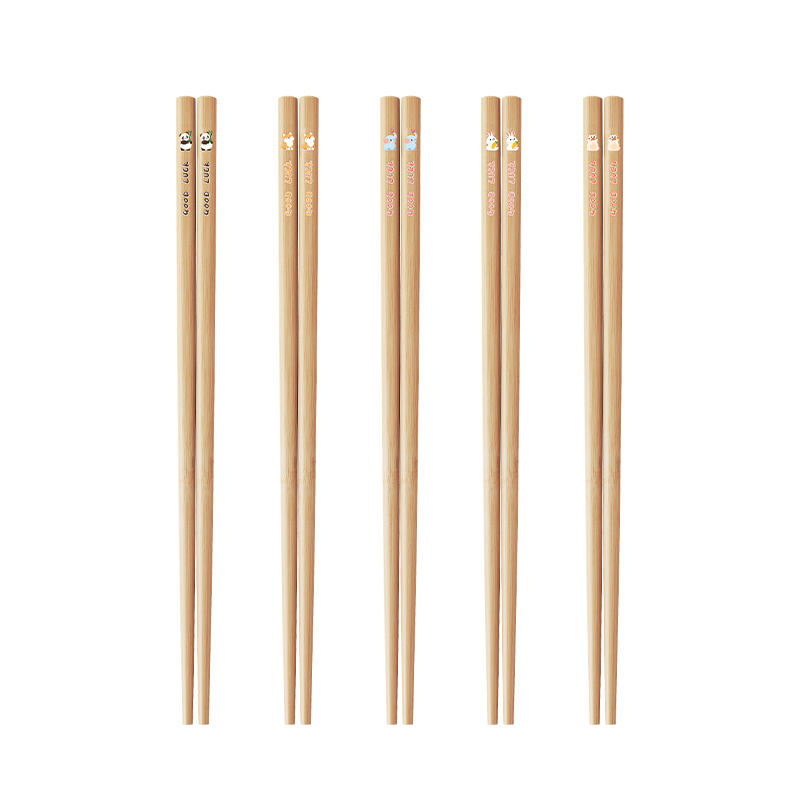 味家彩绘动物系列竹筷子