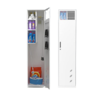 戴劲清洁柜拖把扫帚吸尘器保洁柜杂物收纳柜40*40*180cm网窗款单门