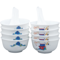 苏宁宜品 4-6人陶瓷餐具套装ACB-BSSM16A/KZ/LS抛光工艺精致耐用家庭用餐