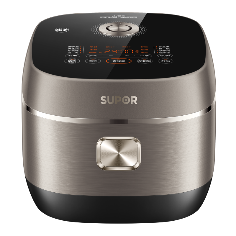 苏泊尔(SUPOR)电饭煲0涂层球釜IH加热大容量4升3-4人家用不锈钢蒸煮炖煲汤多功能智能电饭锅SF40HC2984
