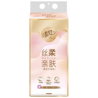 苏宁宜品清风丝柔四层300抽大容量悬挂无香无印花天然舒适提装抽纸