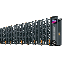 盛辉嘉业 智能 电动伸缩门自动折叠不锈钢遥控工厂学校无轨电动大门