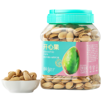 苏宁宜品推荐鲜记带壳原味开心果328克大容量自然开口香脆零食