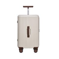 爱华仕前行者行李箱20英寸37开大容量单杆密码登机箱女高颜值旅行拉杆箱OCX6802 雪棕雅旅/暮山紫韵