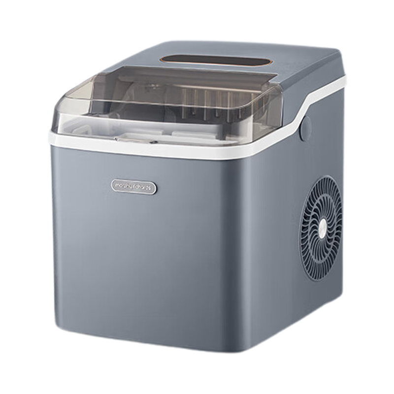 摩飞制冰机一键启动智能清洁速冷出冰轻盈小巧灰色MR8001