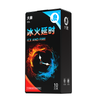 大象冰火一体两重天10只装物理延时加厚安全套控时持久套成人情趣计生用品byt