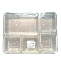 先互丁 一次性大五格餐盒 150个 箱
