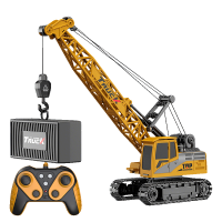 遥控合金仿真挖掘机玩具电动吊车挖机男孩声光工程车圣诞礼物3750