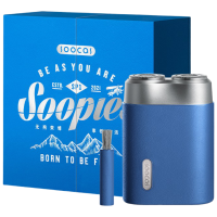 苏宁宜品 素士双刀头旋转式电动剃须刀SP1全身水洗60分钟长续航蓝色旅行锁设计